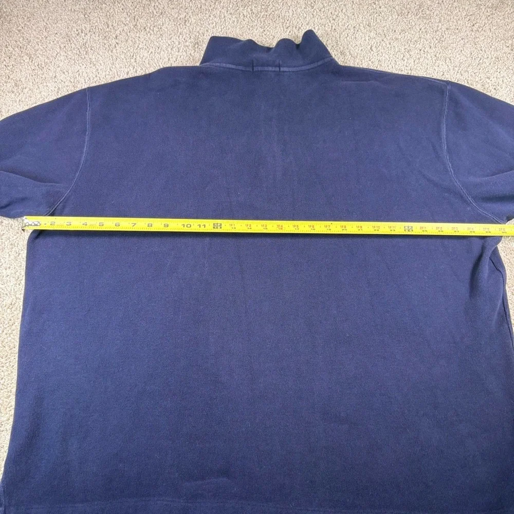 Polo Ralph Lauren Quarter Zip Pullover Mens 2XB Navy Blue Cotton Preppy Big Tall